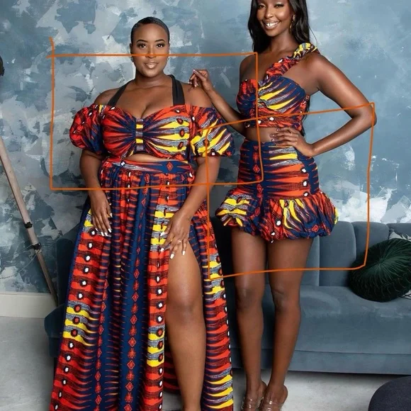 Ofuure Mini Skirt and crop top halter SET** - Picture 5 of 10